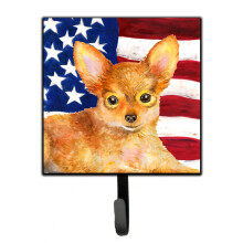 ""Caroline's Treasures Toy Terrier Patriotic Wall Hook  Small  Multicolor""
