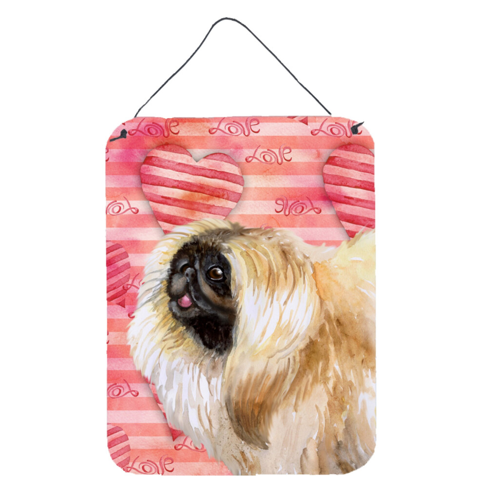 Impression m   tallique       Caroline's Treasures Pekingese Love       16"" x 12"" Multicolore