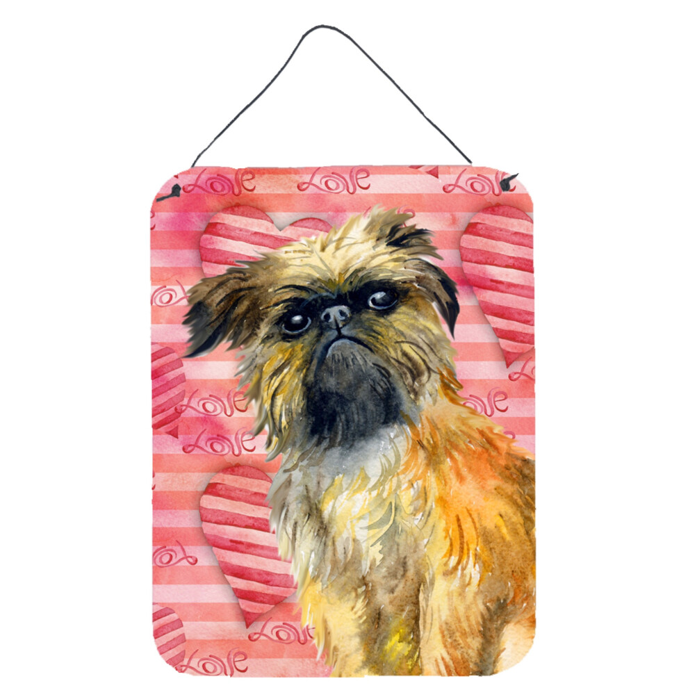 """"Caroline's Treasures Brussels Griffon Love Stampa Su Metallo 16"""""""" X 12"""""""" Multicolore""""-image