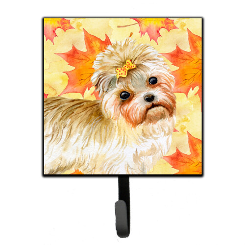 ""Caroline's Treasures Morkie Fall Wall Hook  Small  Multicolor""