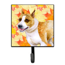 ""Caroline's Treasures American Staffordshire Fall Wall Hook  Small  Multicolor""