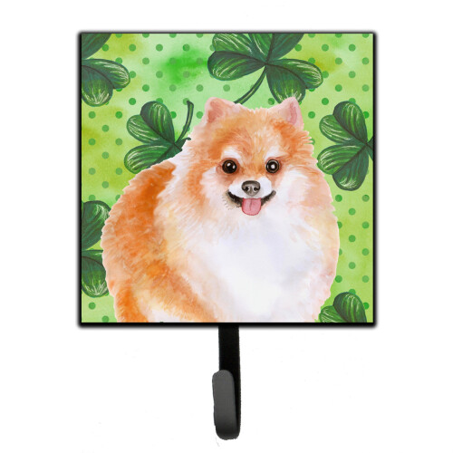 """" Caroline's Treasures Pomeranian #2 St Patrick's Wall Hook Small Multicolor """"