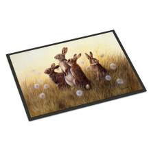 ""Caroline's Treasures Rabbits in the Dandelions Indoor or Outdoor Mat 24x36 BDBA0144JMAT 24""""H x 36""""W Multicolor""