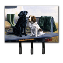 ""Caroline's Treasures BDBA0341TH68 On The Tailgate Labrador and Springer Spaniel Leash or Key Holder  Large  Multicolor""