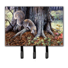 ""Caroline's Treasures Grey Squirrels around the Tree Leash or Key Holder BDBA0260TH68  Triple""