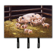 ""Caroline's Treasures Pigs Piglets at Dinner Time Leash or Key Holder BDBA0296TH68  Triple""