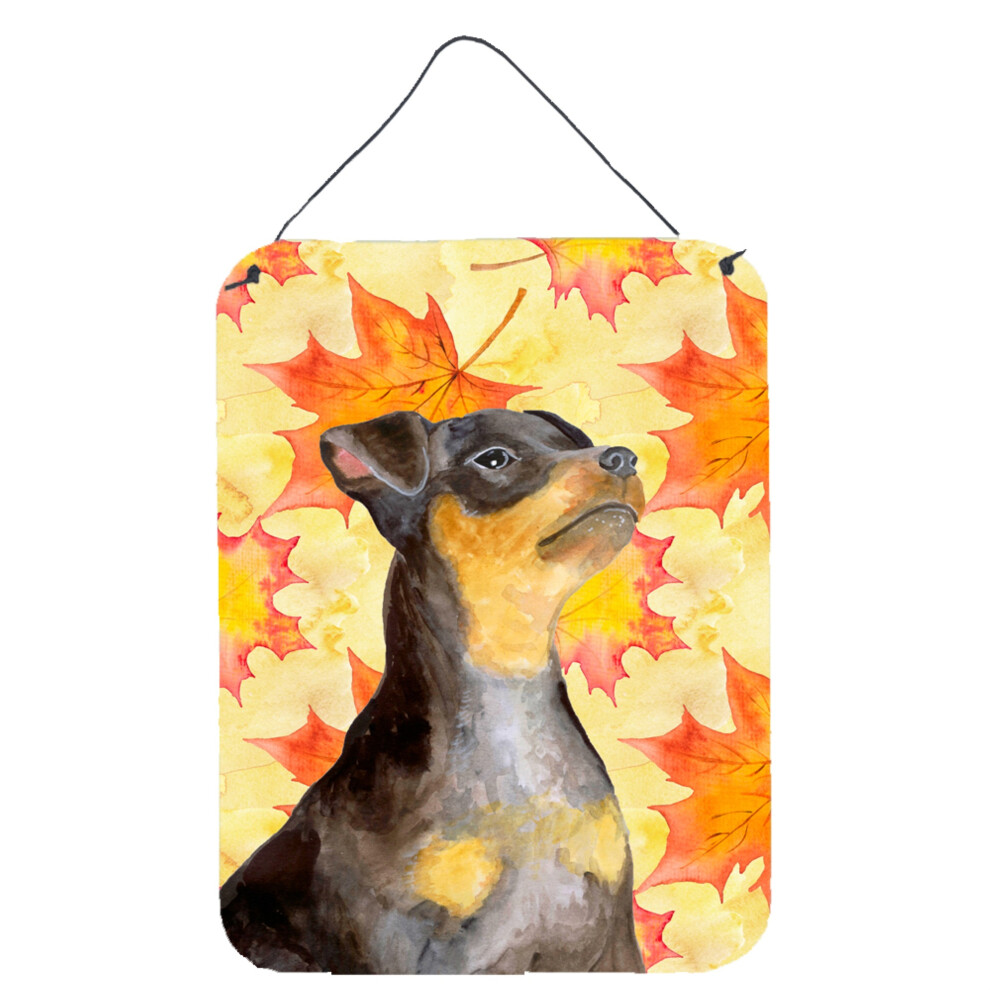 ""Caroline's Treasures Miniature Pinscher #2 Herfst Metalen Print 16"""""""" X 12"""""""" Multicolor""""-image