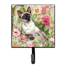 ""Caroline's Treasures Siamese cat in the Roses Leash or Key Holder CDCO0033SH4  Small  Multicolor""