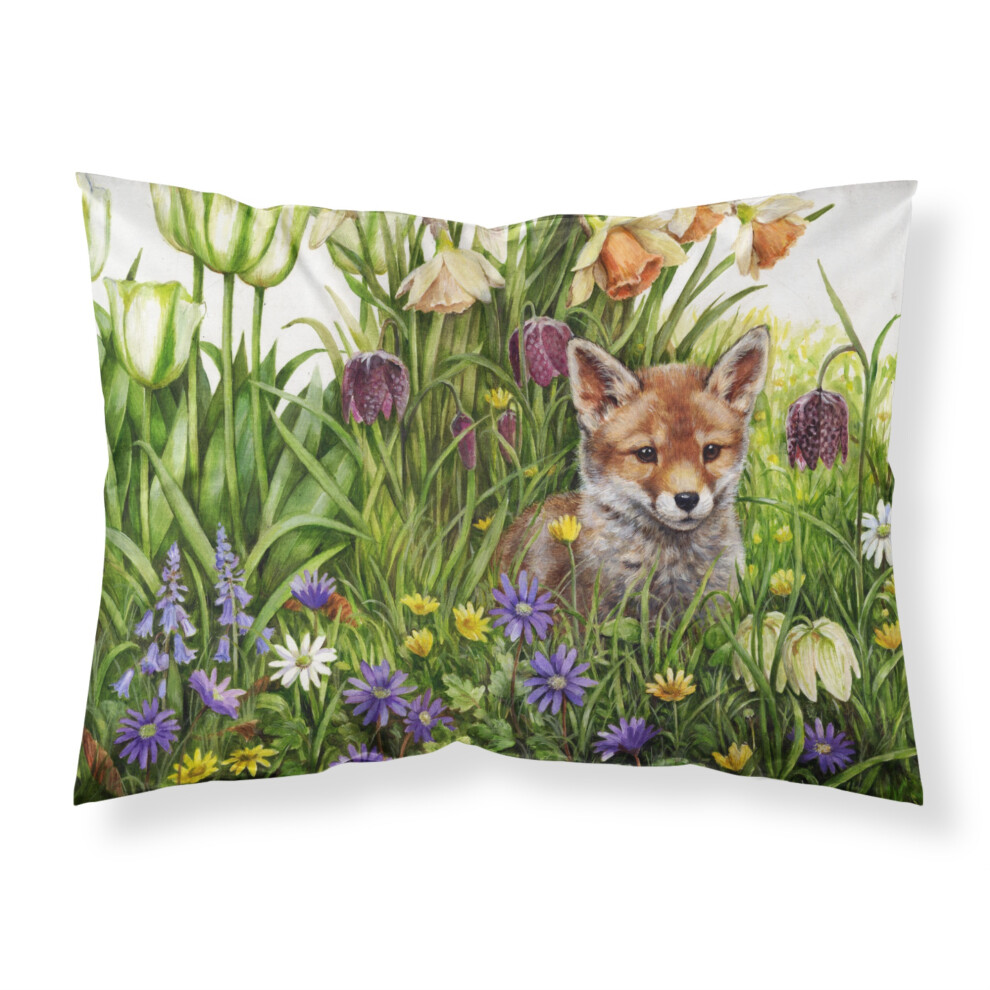 Caroline's Treasures April Fox Autorstwa Debbie Cook Fabric Standard Pillcase CDCO0464 Pillowcase Multicolor-image