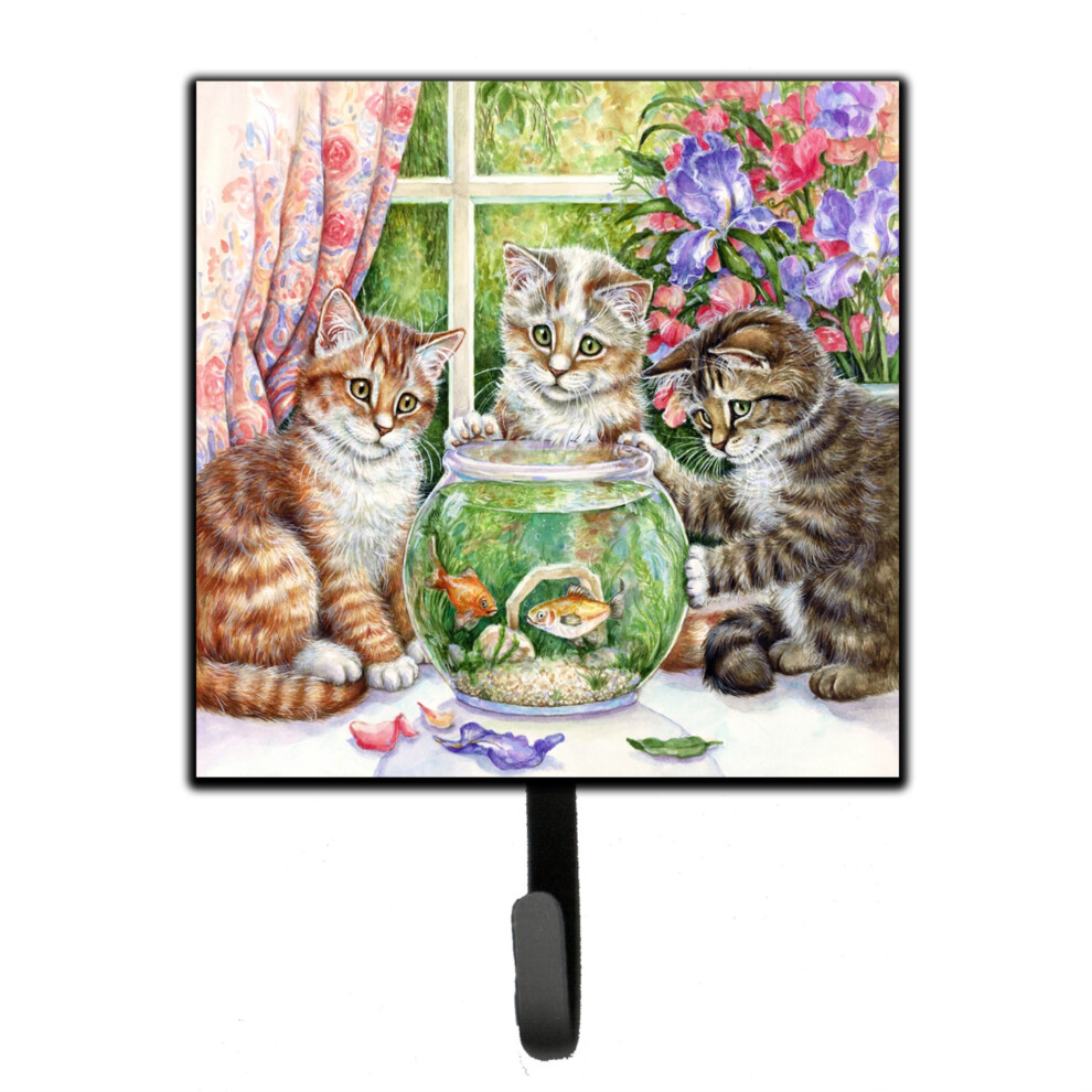 ""Caroline's Treasures White Tabby Von Debbie Cook Leine Oder Schl Sselhalter CDCO325ASH4 Klein Mehrfarbig""-image