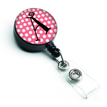 """" Scrisoarea de comori Carolinei un monogram roz negru polka dots retractable tambur multicolor (CJ1001-ABR) """"