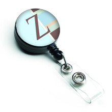 """" Comorile Carolinei Letterul Z Monograma ini?iala Blue Dru retractabila Reel Multicolor (CJ1003-ZBR) """"