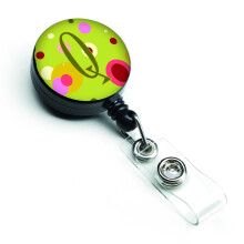 """" Caroline's Comorsures Letter Q Monogram Lime Green Insigna Retractabila Reel Multicolor (CJ1010-QBR) """"