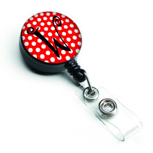"""" Comorile Carolinei Monograma ini?iala w ro?u negru polka dots retractable tambur multicolor (CJ1012-wbr) """"