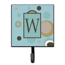 ""Caroline's Treasures CJ1013-WSH4 Letter W Initial Monogram-Blue Dots Leash Holder or Key Hook  Small  Multicolor""