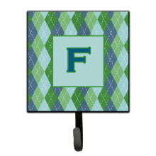 ""Caroline's Treasures CJ1020-FSH4 Letter F Initial Monogram-Blue Argoyle Leash Holder or Key Hook  Small  Multicolor""