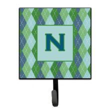 ""Caroline's Treasures CJ1020-NSH4 Letter N Initial Monogram-Blue Argoyle Leash Holder or Key Hook  Small  Multicolor""