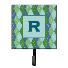 ""Caroline's Treasures CJ1020-RSH4 Letter R Initial Monogram-Blue Argoyle Leash Holder or Key Hook  Small  Multicolor""