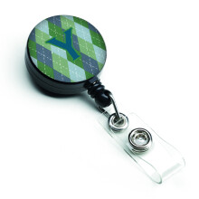 """" Comorile lui Caroline Ini?ial Y Monogram Blue Argoyle Retractable Insigna Reel Multicolor (CJ1020-YBR) """"