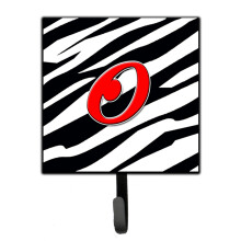 ""Caroline's Treasures CJ1024-OSH4 Letter O Initial Monogram-Zebra Red Leash Holder or Key Hook  Small  Multicolor""