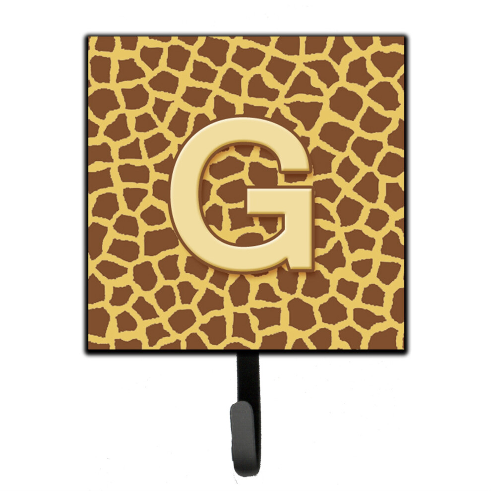 ""Caroline's Treasures CJ1025-GSH4 Porte-Laisse Ou Porte-Cl S Avec Initiale Lettre G Et Monogramme Girafe, Petit Mod Le Multicolore""-image