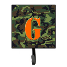 ""Caroline's Treasures CJ1030-GSH4 Letter G Initial Monogram-Camo Green Leash Holder or Key Hook  Small  Multicolor""