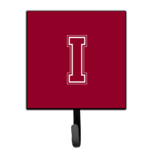 ""Caroline's Treasures CJ1032-ISH4 Letter I Initial Monogram-Maroon and White Leash Holder or Key Hook  Small  Multicolor""