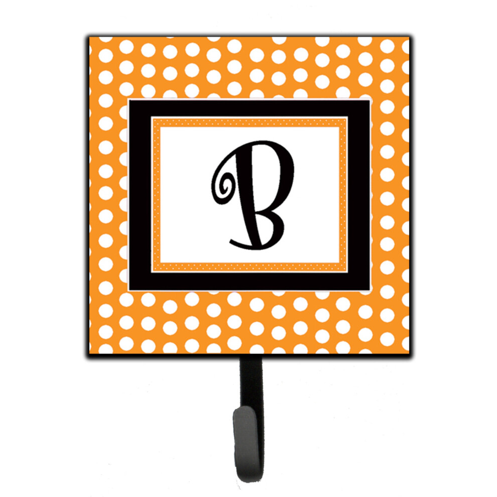Caroline's Treasures CJ1033-BSH4 Litera B Poczatkowy Monogram-Pomaranczowy Kropki Smyczy Lub Kluczowy Haczyk Maly Wielokolorowy-image