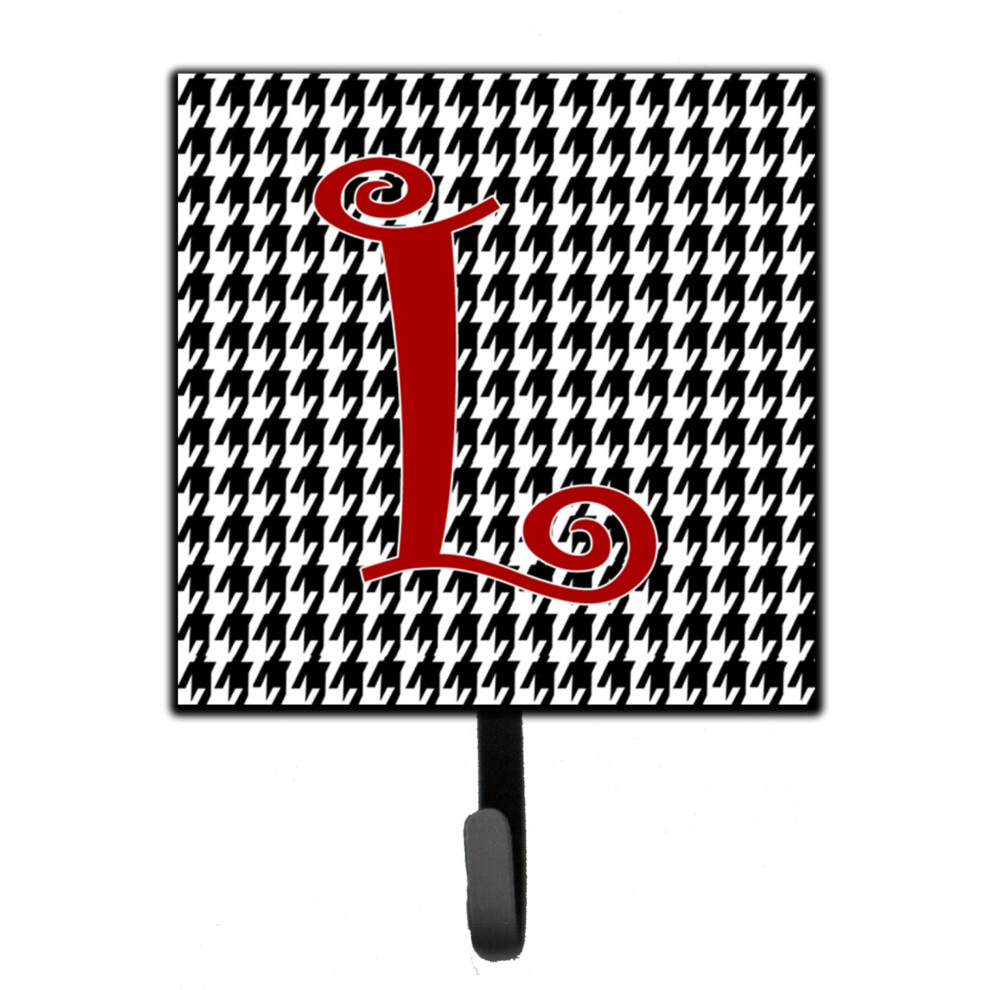 ""Caroline's Treasures CJ1035-LSH4 Buchstabe L, Initiale, Monogramm, Hundezahn, Schwarz, Leinenhalter Oder Schl Sselhaken, Klein, Mehrfarbig""-image