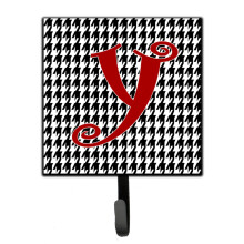 ""Caroline's Treasures CJ1035-YSH4 Letter Y Initial Monogram-Hounds Tooth Black Leash Holder or Key Hook  Small  Multicolor""