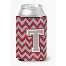Caroline's Treasures CJ1043-TCC P smeno T Chevron Crimson and Grey Multicolor Plechovka alebo dr iak na fla e