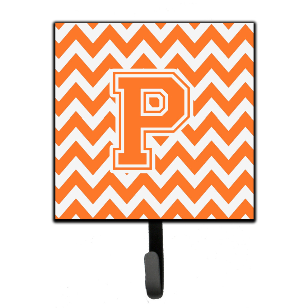 """"Caroline's Treasures Letter P Chevron Oranje En Witte Riem Of Sleutelhanger CJ1046-PSH4 Klein Veelkleurig""""-image