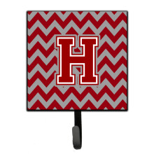 ""Caroline's Treasures Letter H Chevron Maroon and White Leash or Key Holder CJ1049-HSH4  Small  Multicolor""