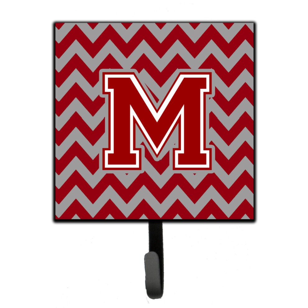 ""Caroline's Treasures Porte-Cl S Ou Laisse Lettre M Chevron Marron Et Blanc CJ1049-MSH4 Petit Multicolore""-image