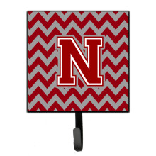 ""Caroline's Treasures Letter N Chevron Maroon and White Leash or Key Holder CJ1049-NSH4  Small  Multicolor""