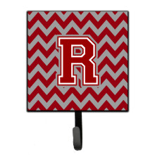 ""Caroline's Treasures Letter R Chevron Maroon and White Leash or Key Holder CJ1049-RSH4  Small  Multicolor""