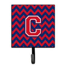 ""Caroline's Treasures Letter C Chevron Yale Blue and Crimson Leash or Key Holder CJ1054-CSH4  Small  Multicolor""