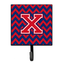 ""Caroline's Treasures Letter X Chevron Yale Blue and Crimson Leash or Key Holder CJ1054-XSH4  Small  Multicolor""