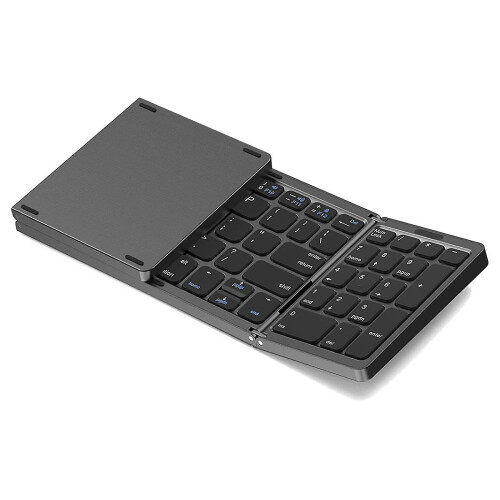 Foldable Bluetooth Keyboard, Usb Rechargeable Wireless Keyboard For Ios, Android, Windows Pc Laptop
