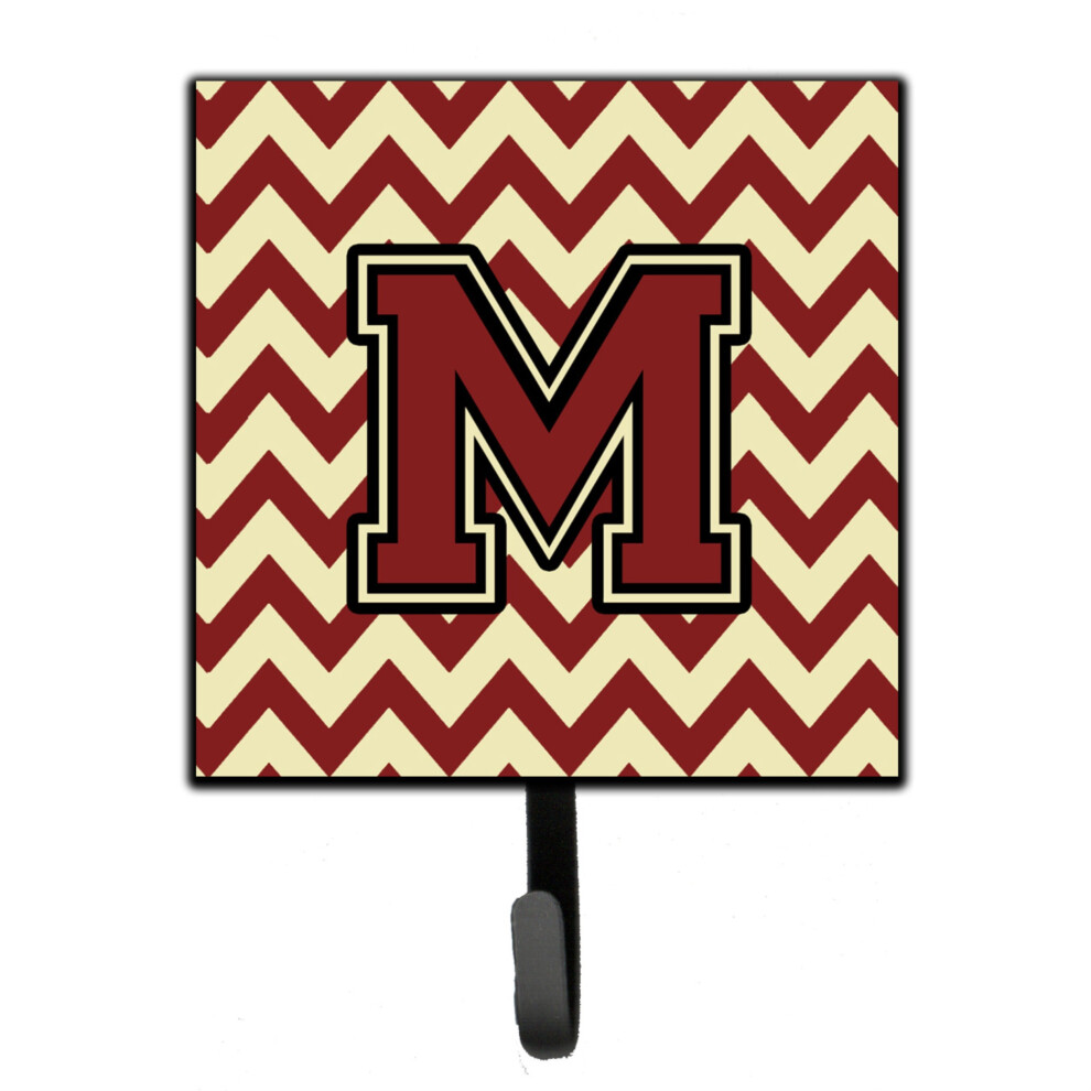 """"Caroline's Treasures Letter M Chevron Maroon En Goud Leash Of Sleutelhanger CJ1061-MSH4 Klein Multicolor""""-image