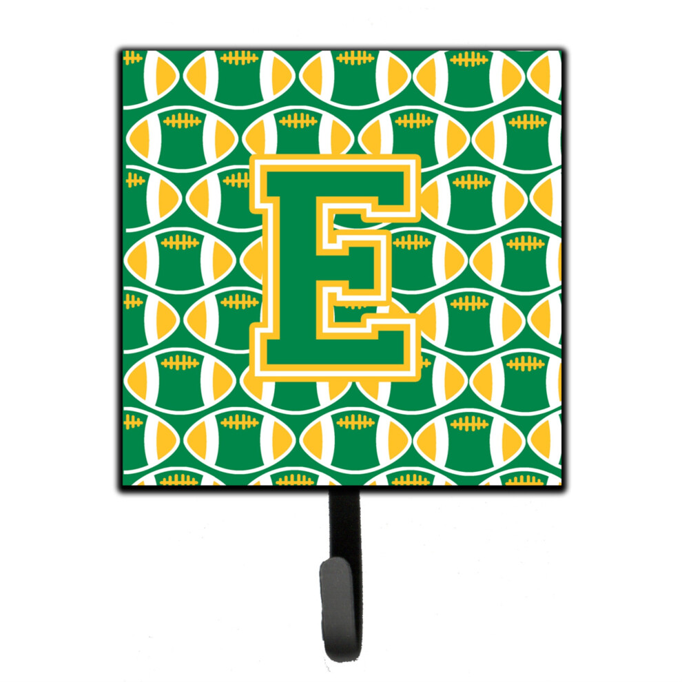 """"Caroline's Treasures Letter E Voetbal Groen En Goud Riem Of Sleutelhanger CJ1069-ESH4 Klein Veelkleurig""""-image