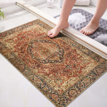 (40 X 60 cm (1 ft 3 in x 1 ft 9 in)_Small Bath Mat/Door Mat) Traditional Large Rugs For Living Room Bedroom Mat