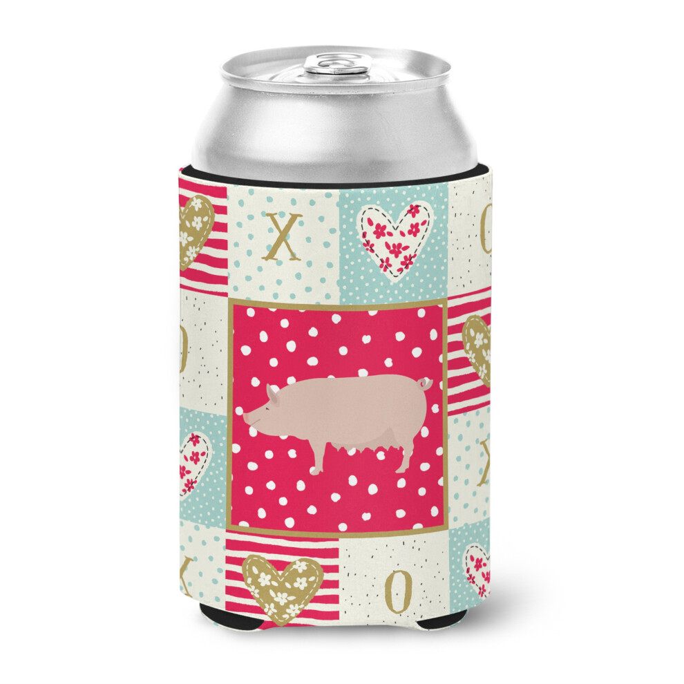 "Caroline's Treasures CK5365CC Englische Gro?E Wei?E Schweinchen-Dose Oder Flaschenh?Lle F?R Kaltgetr?Nke, Mehrfarbig"-image