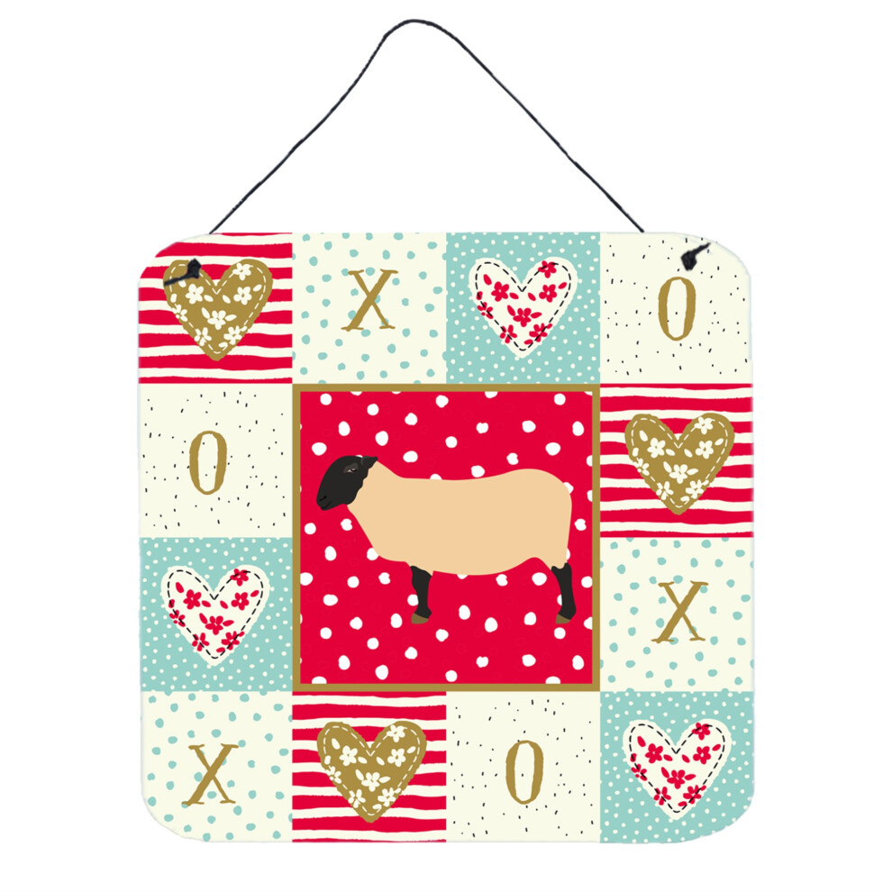 """"Caroline's Treasures Suffolk Sheep Love Stampe Da Appendere Alla Porta, Decorazione Da Parete Multicolore""""-image
