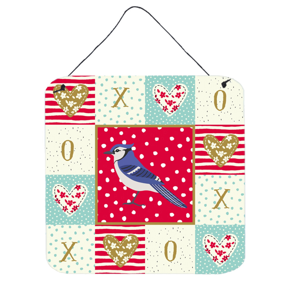 ""Caroline's Treasures Jay Bird Love D Coration Murale Suspendre Pour Porte Multicolore""-image