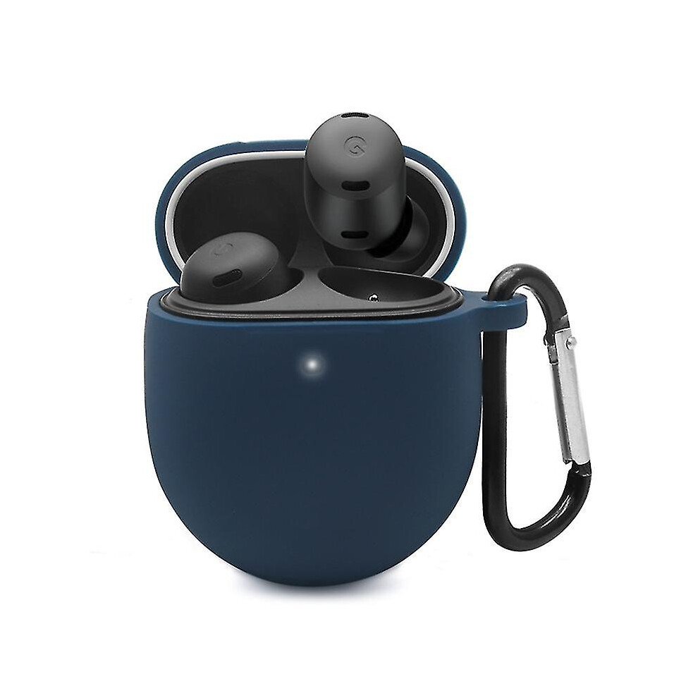 (Midnight Blue) For Google Pixel Buds Pro Silicone Protective Sleeve Bluetooth Earphone Anti-drop Cover With Anti-lost Buckle-image-OPC-PFXSSRG-NEW