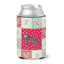 Caroline's Treasures CK5542CC Tricolour Aegean Cat Love Can or Bottle Hugger Multicolor Cold-beverage-koozies