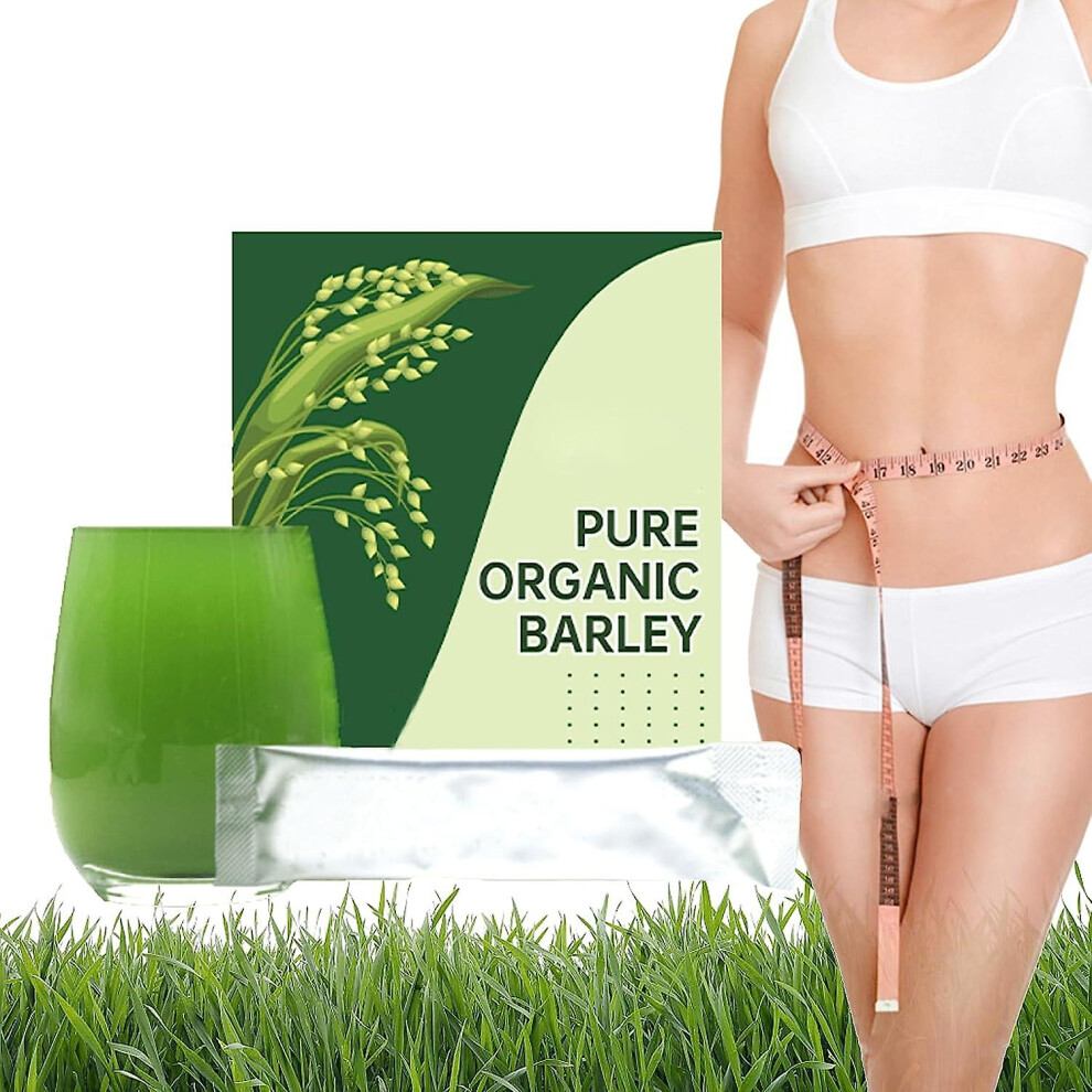 (1 Box) Pure Barley Grass Powder, Barley Green Grass Juice Powder With Rich Dietary Fiber, Daily Greens Booster Body Detox Healthy Drink