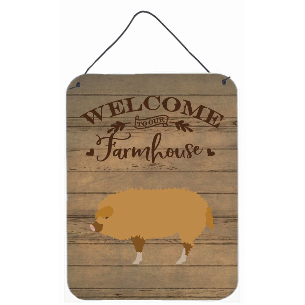 Caroline's Treasures Wanddekoration Ungarisches Mangalica-Schwein Willkommensdrucke Zum Aufh Ngen An Der T R, Mehrfarbig-image