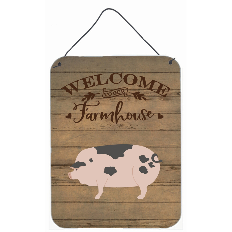 ""Caroline's Treasures Gloucester Old Spot Pig Welcome Door Hanging Prints D   coration murale Multicolore""